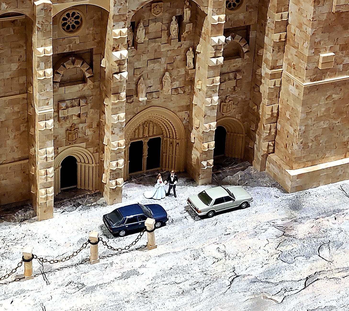 Maqueta de la Catedral Nueva de Salamanca construida con el juguete Exin Castillos