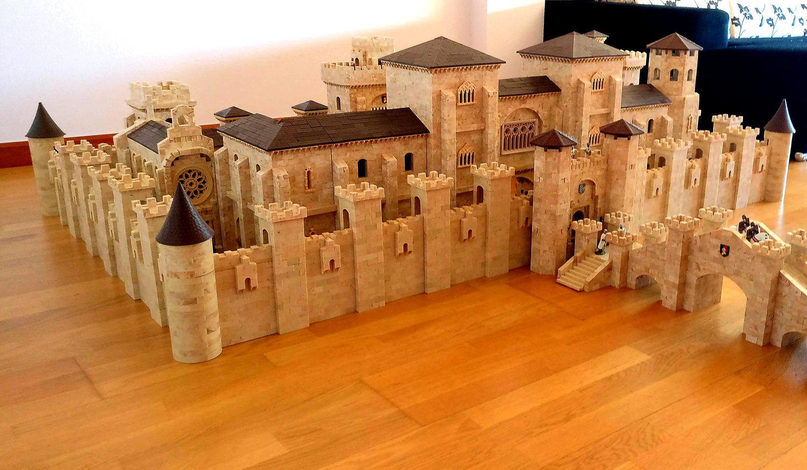 Maqueta de la Fortaleza de Montalvo construida con el juguete Exin Castillos
