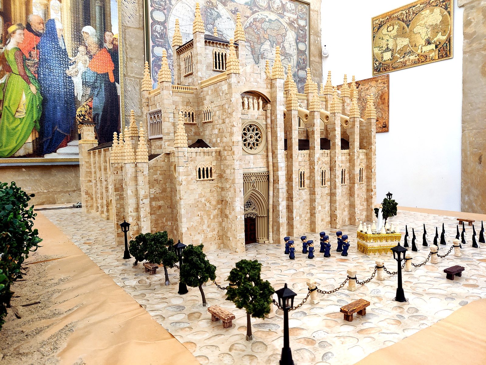 Maqueta del monasterio Monasterium Sanctae Iuliae construida con el juguete Exin Castillos