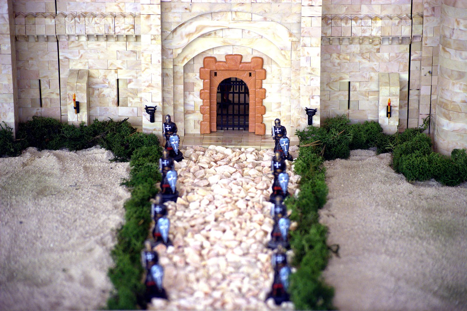 Maqueta de un palacio real construida con el juguete Exin Castillos