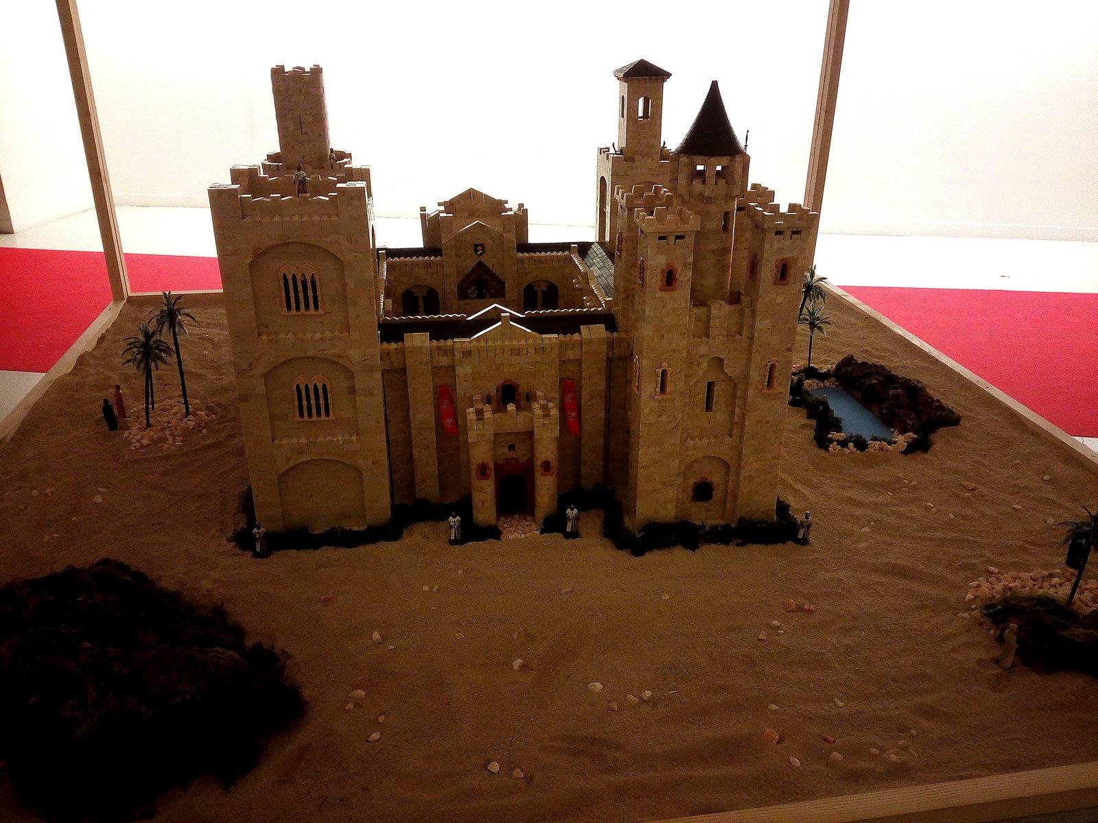 Maqueta de un palacio real construida con el juguete Exin Castillos