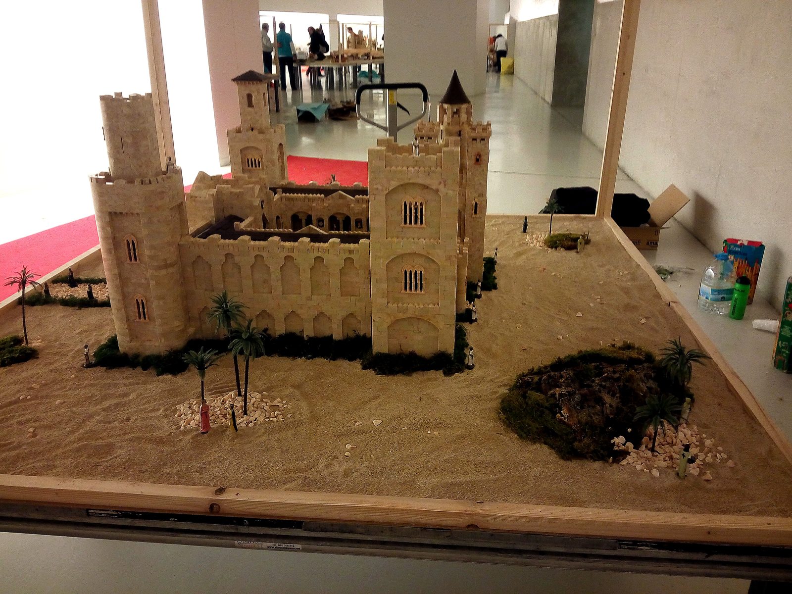 Maqueta de un palacio real construida con el juguete Exin Castillos